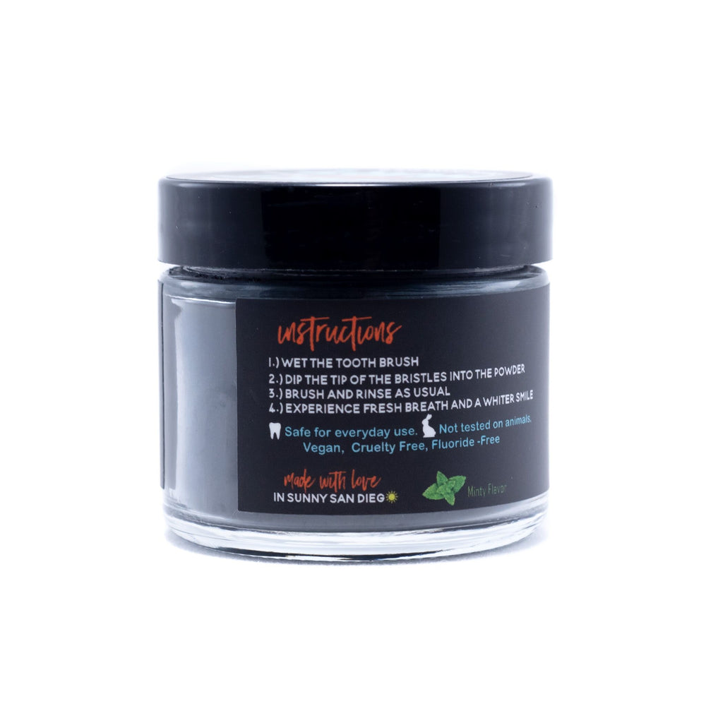 Activated Charcoal Tooth Powder; Brighten, Whiten + Detoxify//6 Months Supply