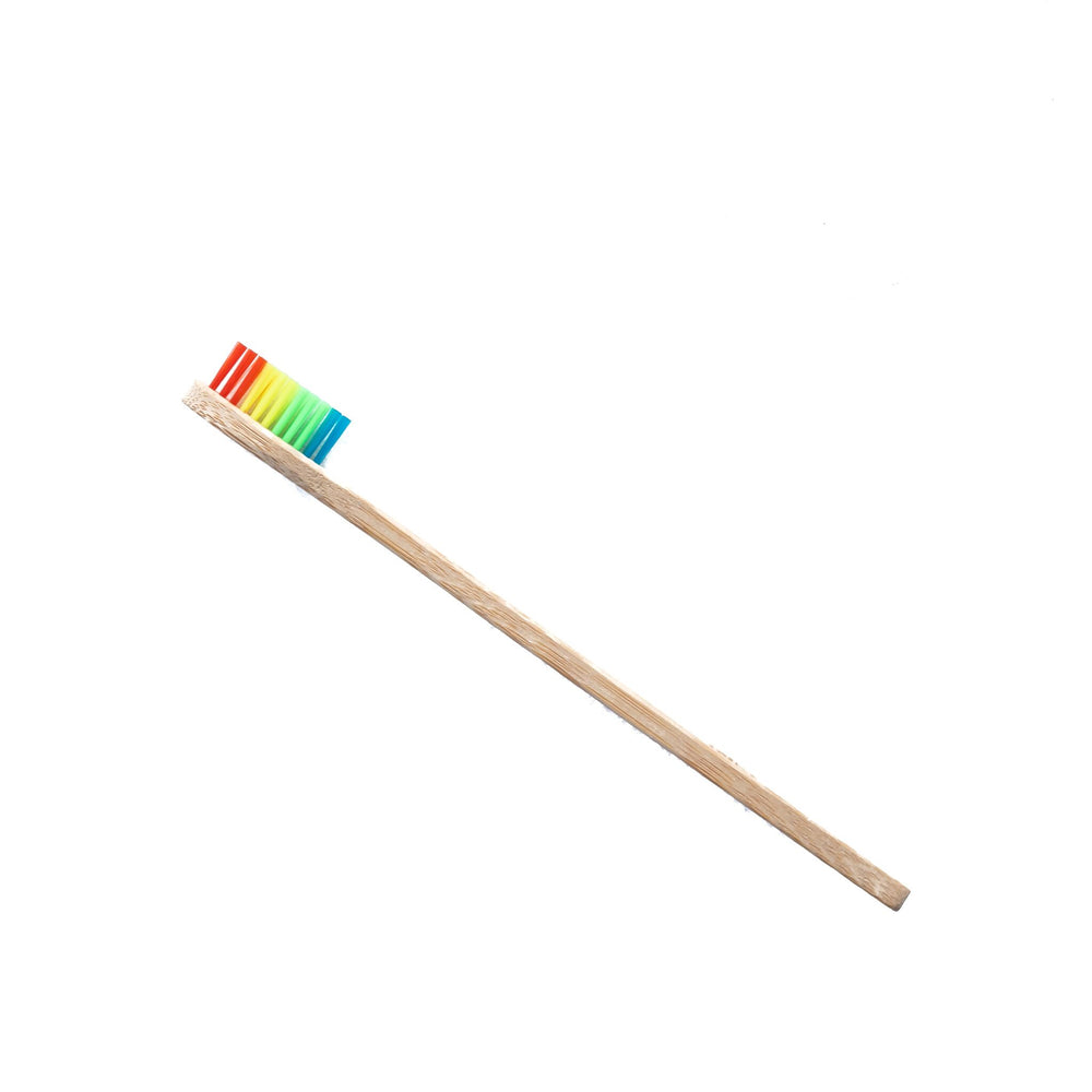 Toothbrush (Bamboo) with Rainbow Bristles