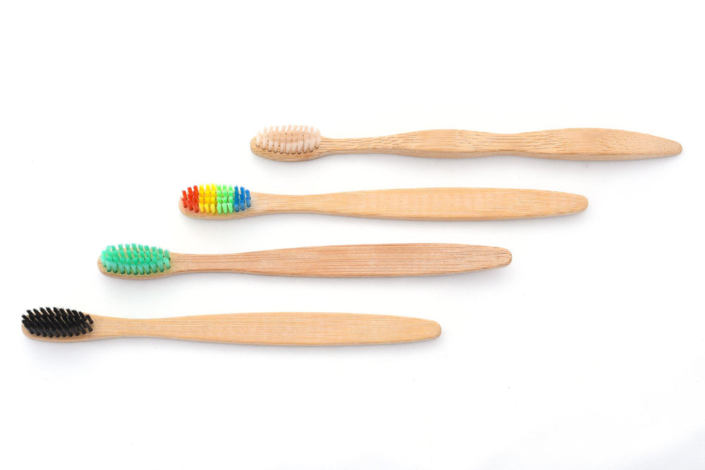 Bundle of 4 Bamboo Toothbrushes, Buy 3 Get 1 Free!