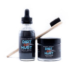Complete Charcoal Oral Care Kit; Toothpaste + Mouth Wash Alternative w/bamboo toothbrush//6 Months Supply